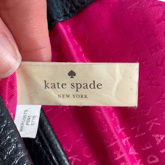 Kate Spade Quilted Leather Crossbody Purse Bag Chain Strap Black Small Shoulder - Picture 8 of 16